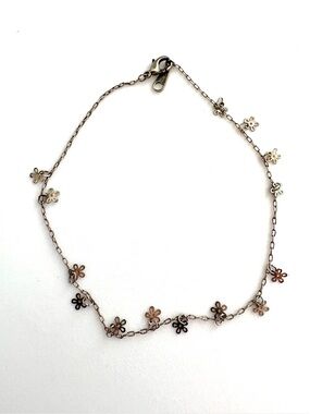 Vintage Claire’s Floral Silver Tone Bracelet